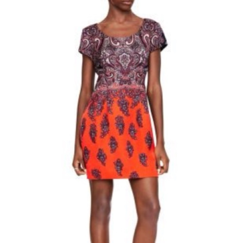CLUB MONACO Women’s Paisley Short Dress - Size 2 [Small]
